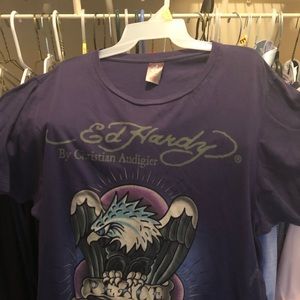 Ed Hardy T-shirt in purple size xxl